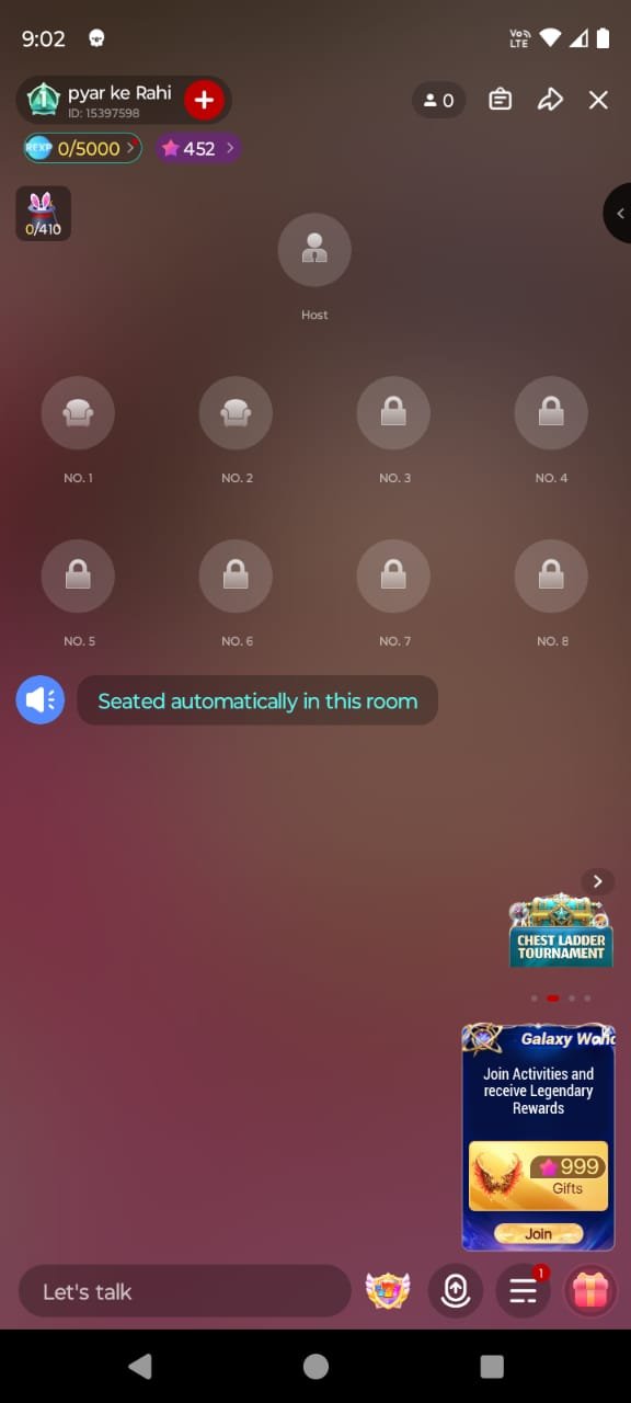 Voice room open — after